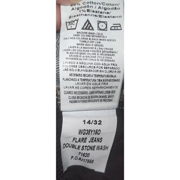 NWT Calvin Klein women size 14/32 FLARE jeans Double stone wash - Picture 11 of 11